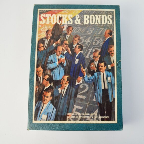 Vintage 1964 3M Stocks & Bonds Bookshelf Game Lightly Played - Picture 5 of 6